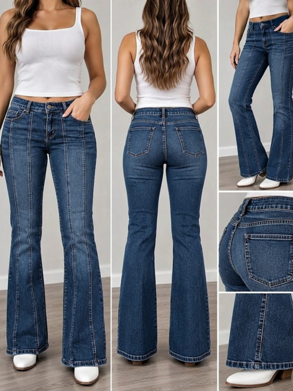 NYM New York & Company New Max Flare Jeans in Blue Size 6 Like New